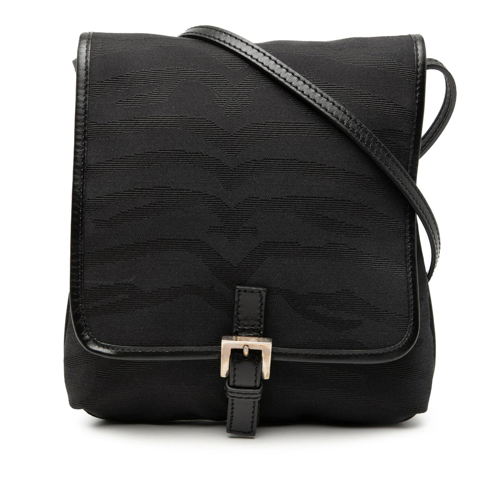 Fendi Zebra Printed Canvas Crossbody