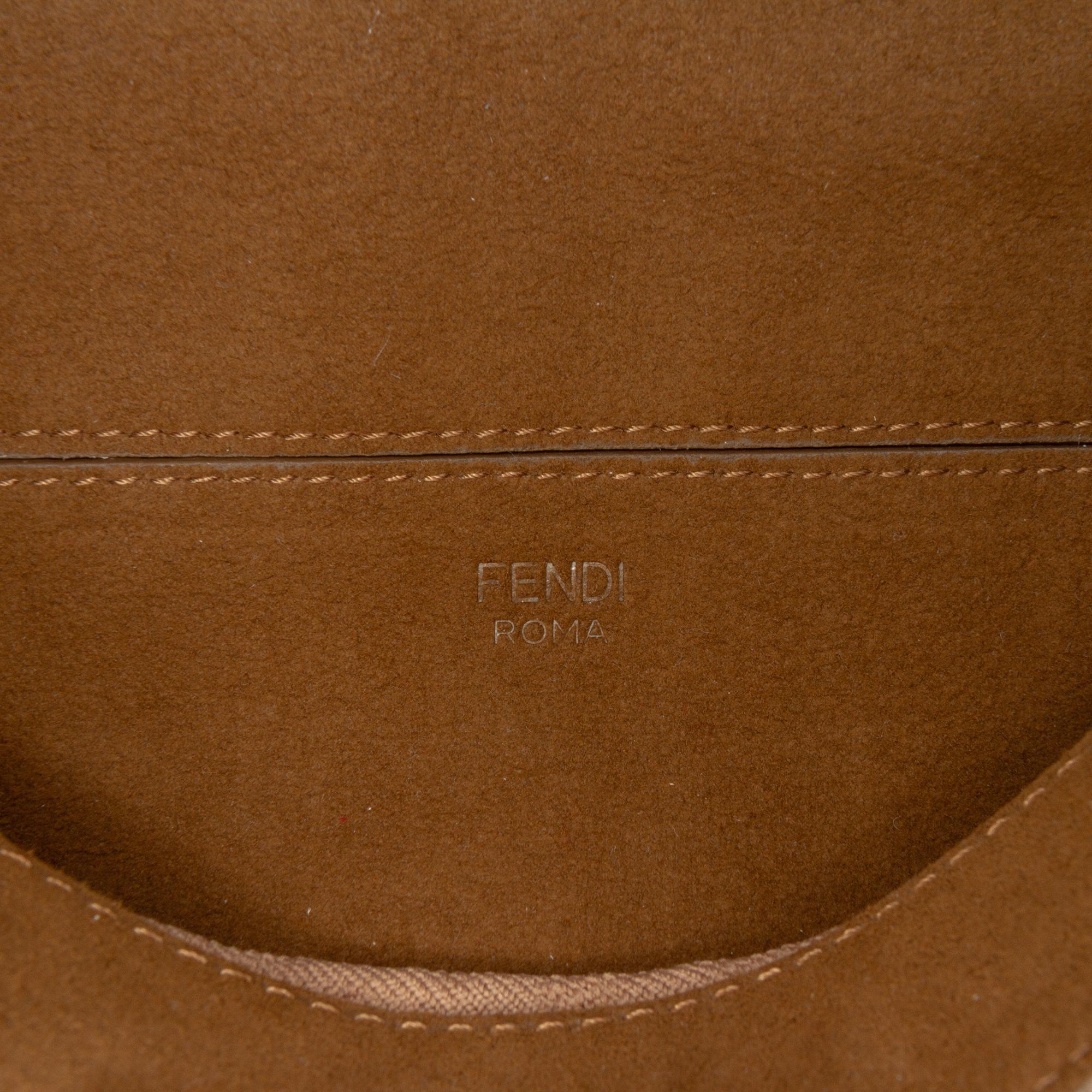Fendi Zucca Canvas Chain Midi Baguette