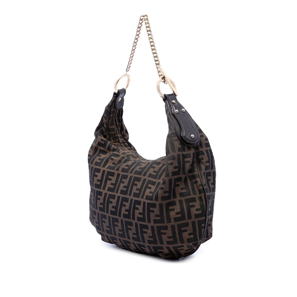 Fendi Zucca Canvas Chef Chain Hobo