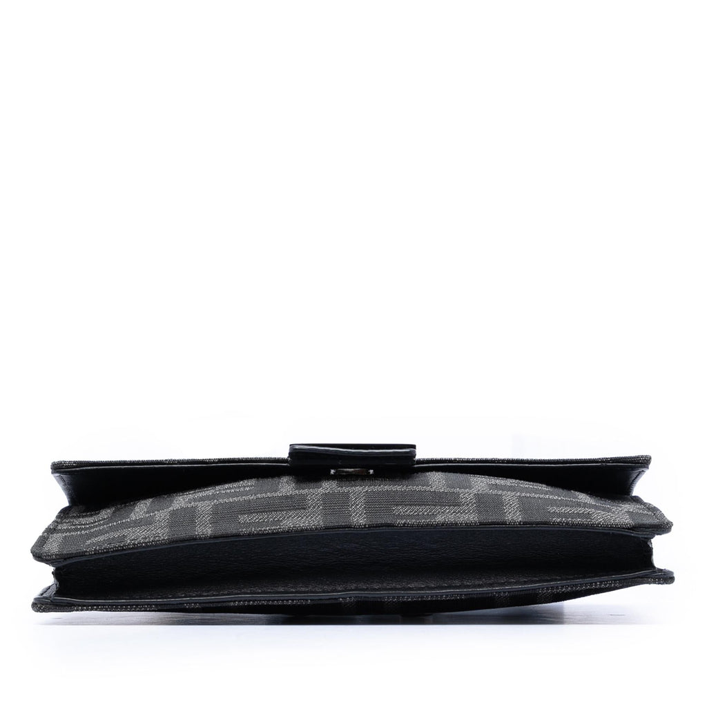 Fendi Zucca Canvas Convertible Baguette Pouch