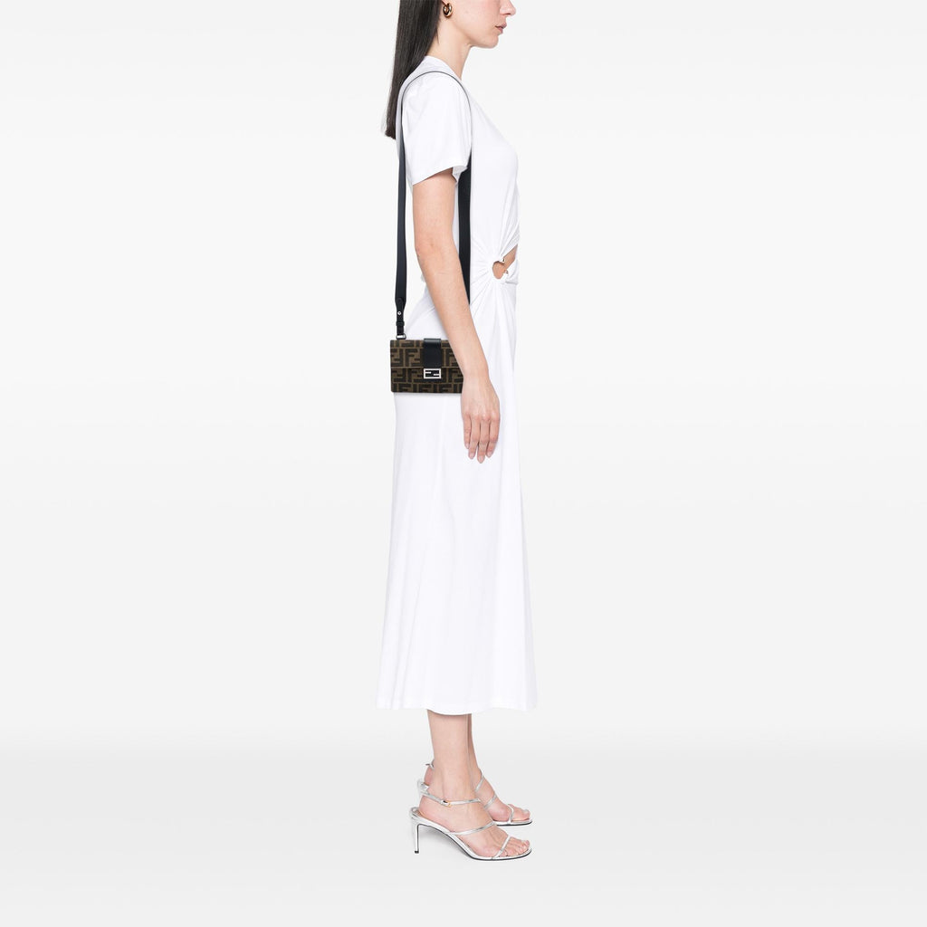 Fendi Zucca Canvas Convertible Baguette Pouch