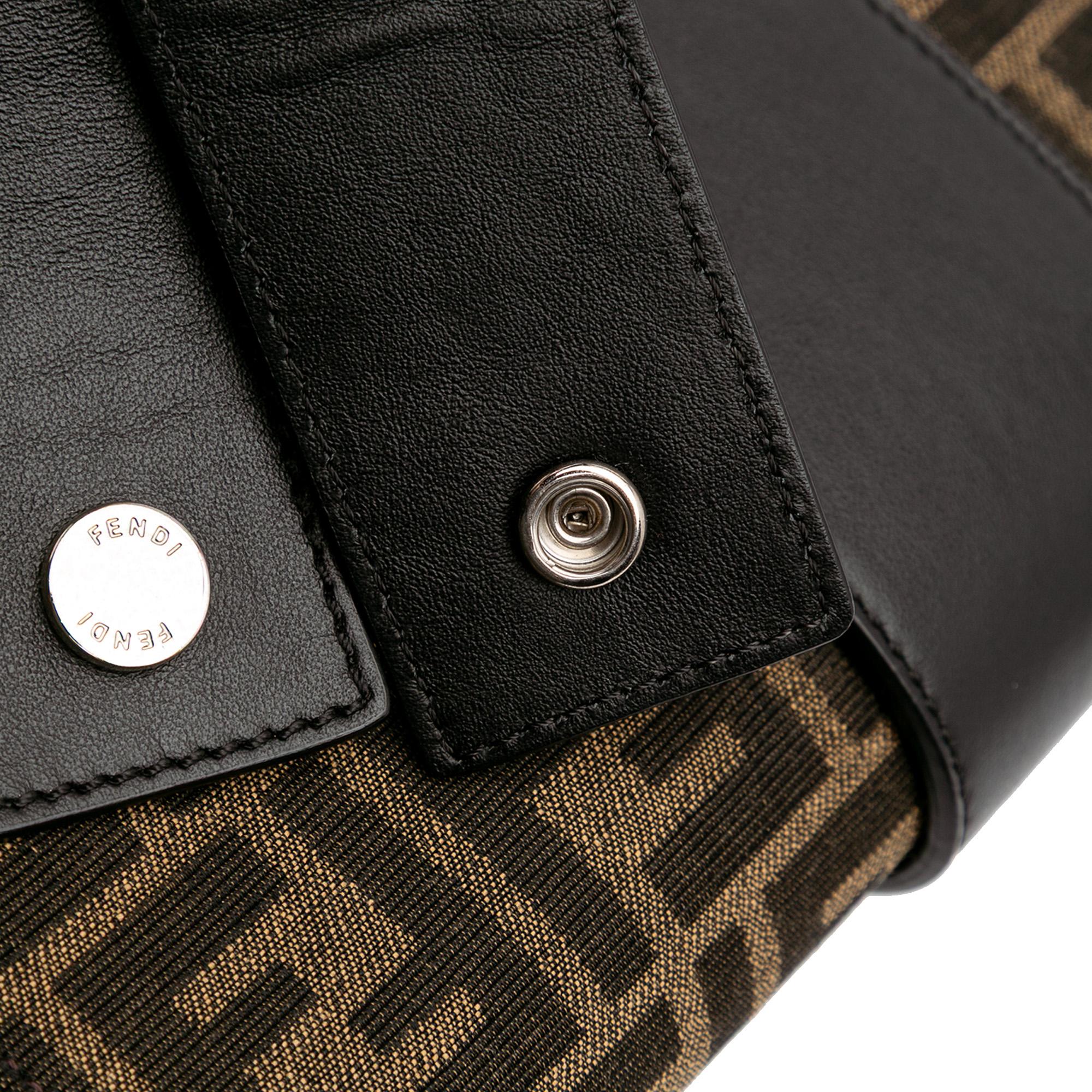 Fendi Zucca Canvas Convertible Baguette Satchel
