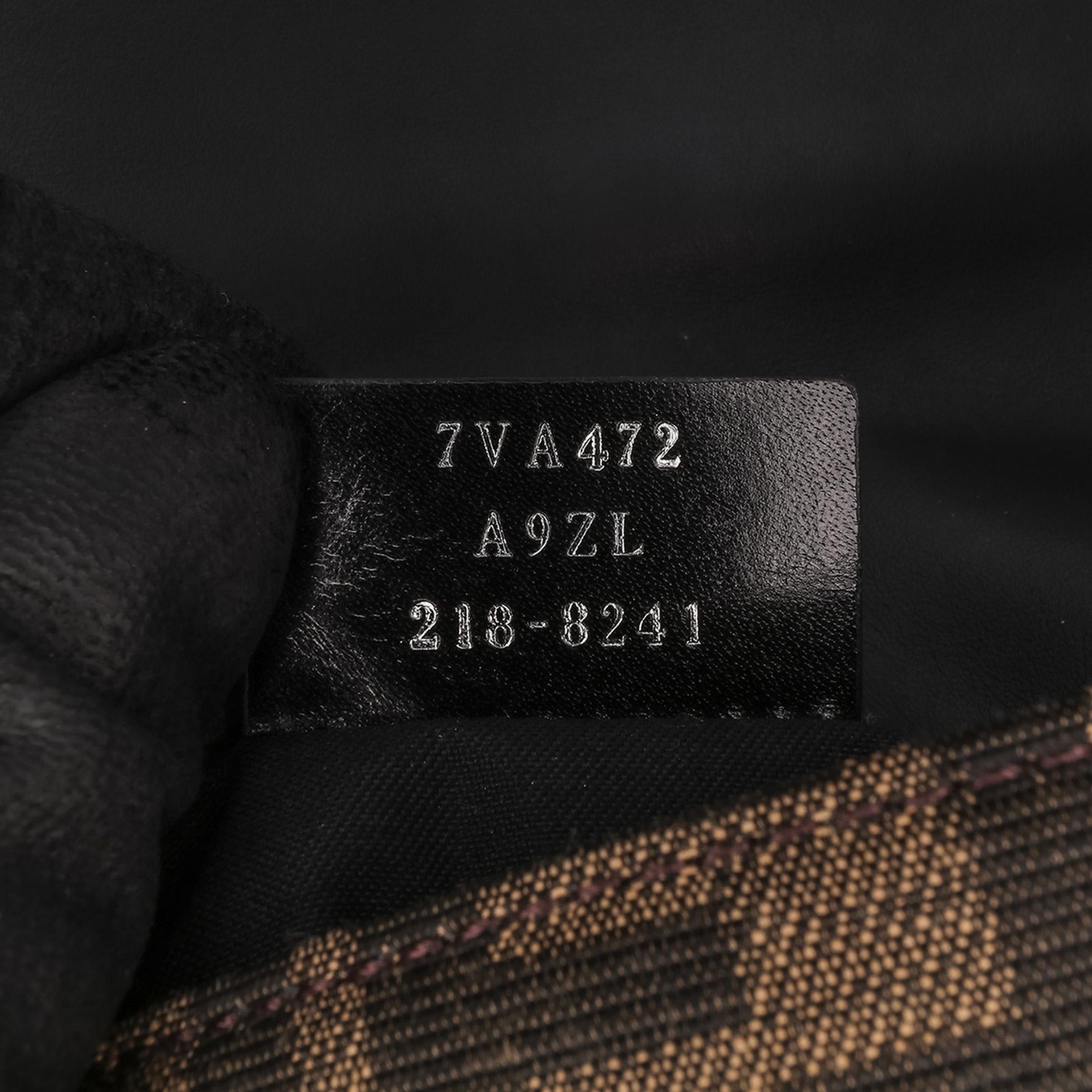 Fendi Zucca Canvas Convertible Baguette Satchel