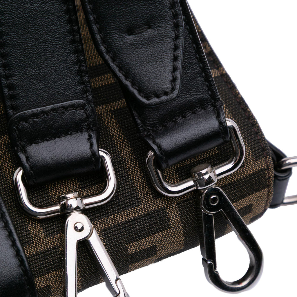 Fendi Zucca Canvas Convertible Baguette Satchel