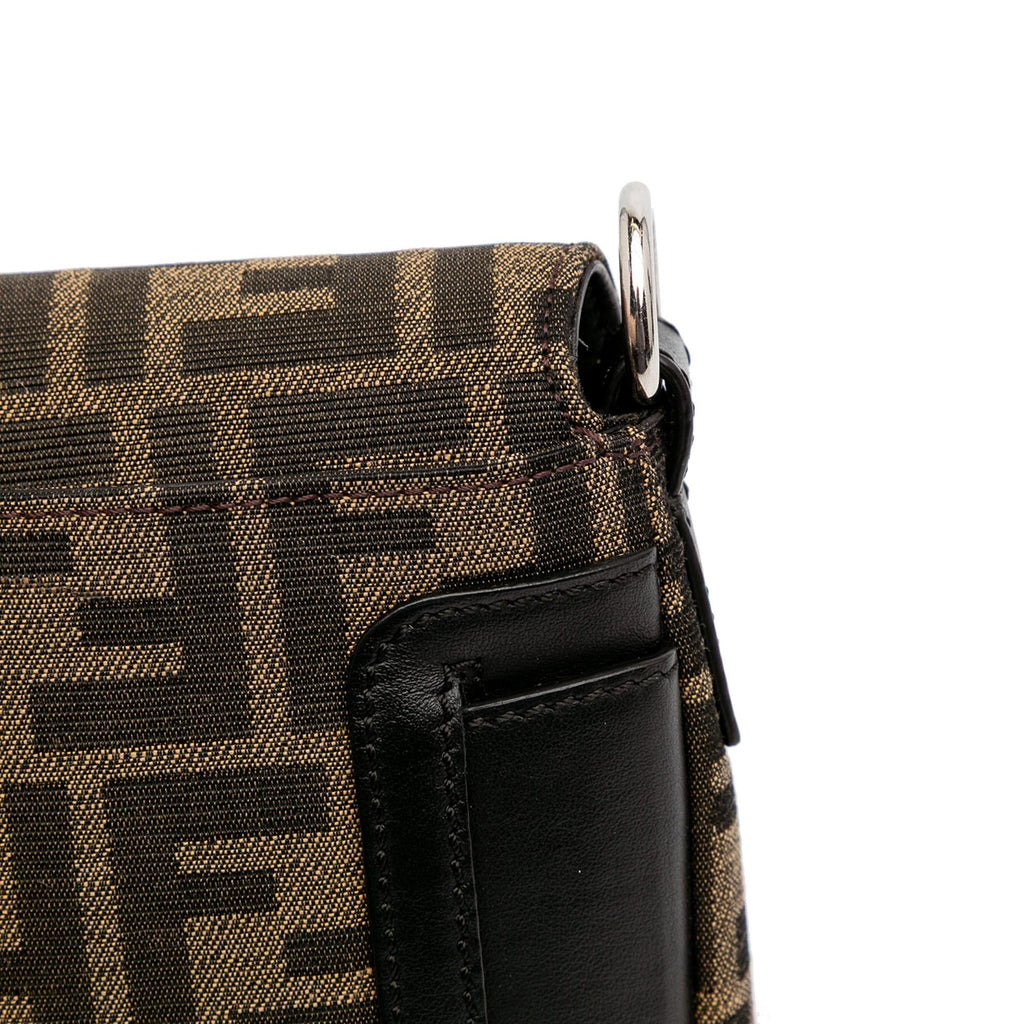 Fendi Zucca Canvas Convertible Baguette Satchel