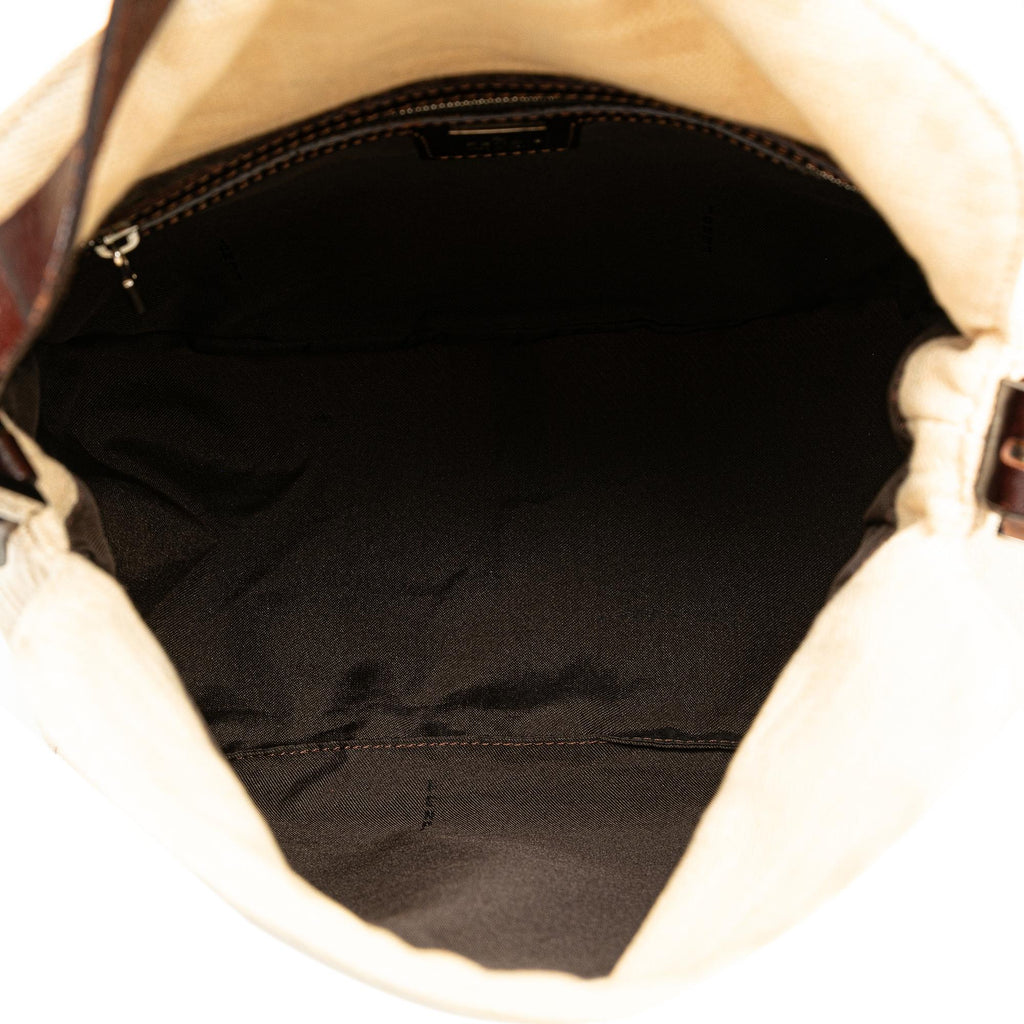 Fendi Zucca Canvas Double Flap Mamma