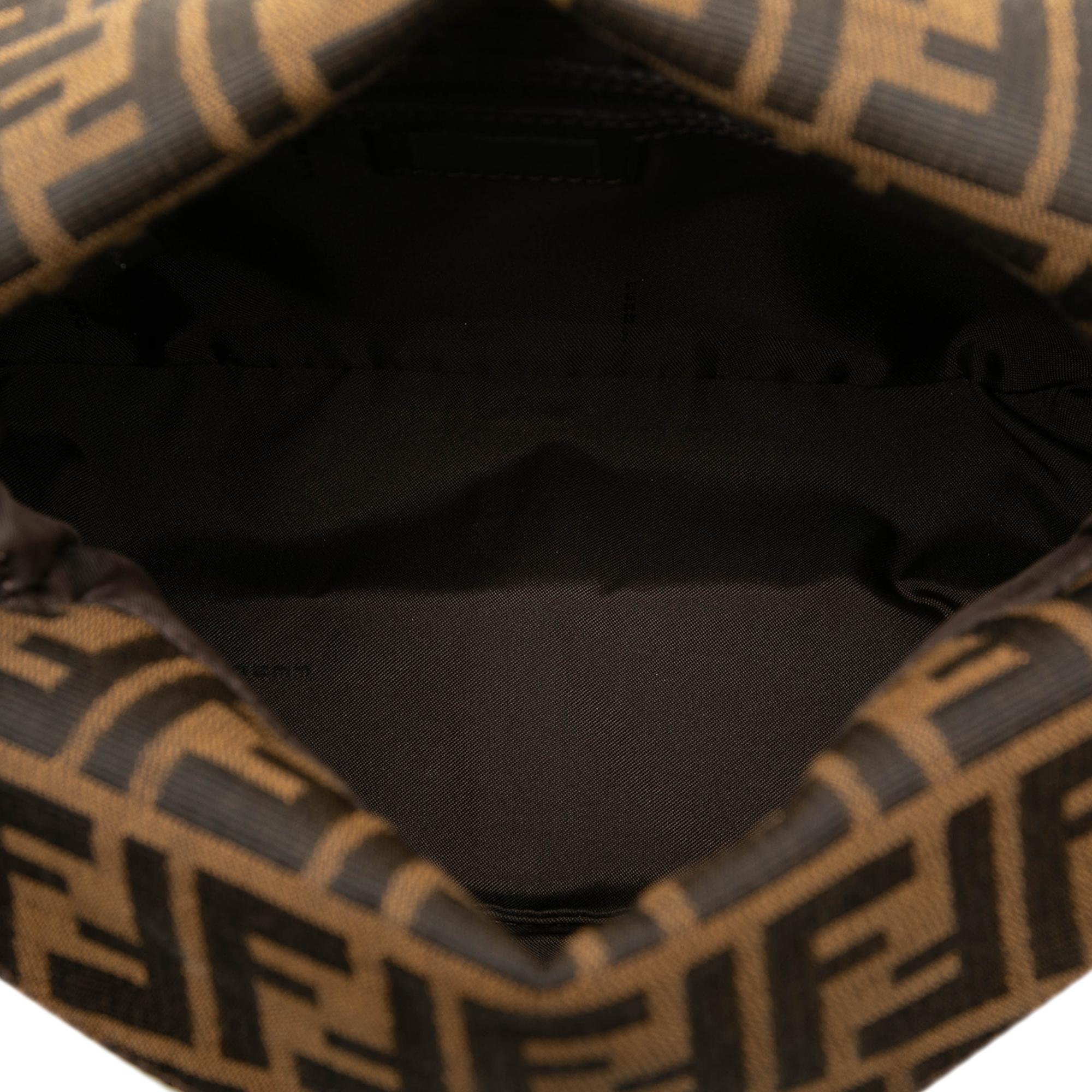 Fendi Zucca Canvas Double Flap Mamma