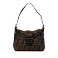 Fendi Zucca Canvas Double Flap Shoulder Bag (SHG-BZYeGl)