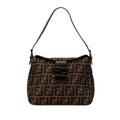 Fendi Zucca Canvas Double Flap Shoulder Bag (SHG-5160t3)