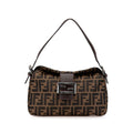 Fendi Zucca Canvas Double Flap Shoulder Bag (SHG-jvqpSt)