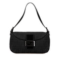 Fendi Zucca Canvas Double Flap Shoulder Bag