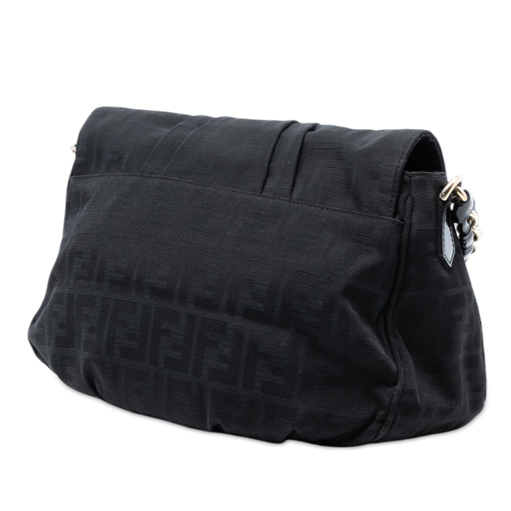 Fendi Zucca Canvas Mia Flap Shoulder Bag
