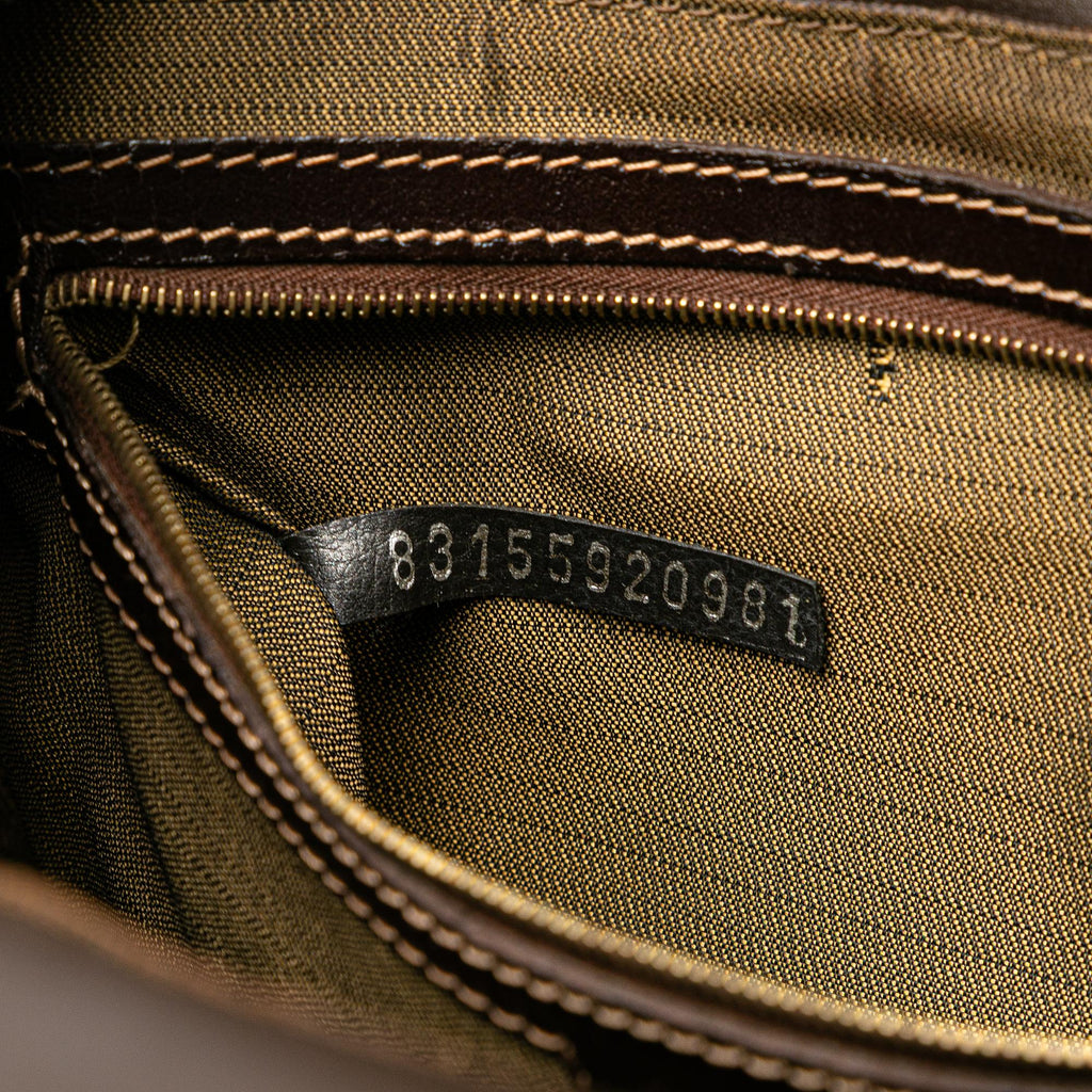 Fendi Zucca Canvas Push Lock Box Handbag