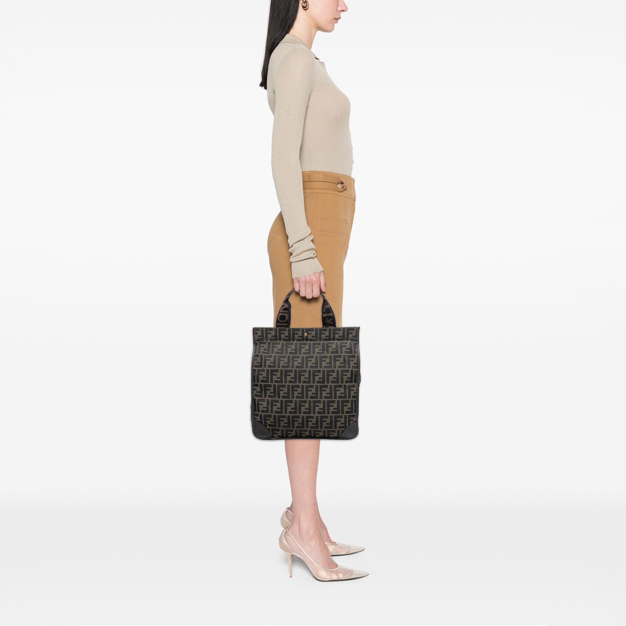 Fendi Zucca Canvas Shopping Tote