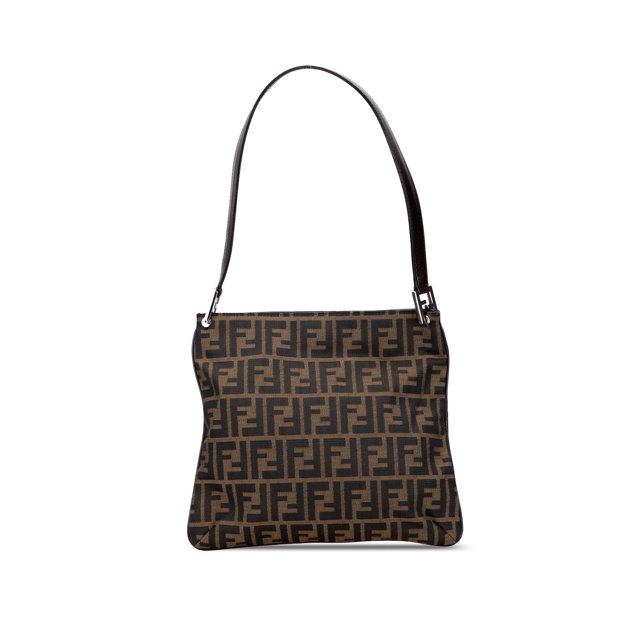 Fendi Zucca Canvas Shoulder Bag