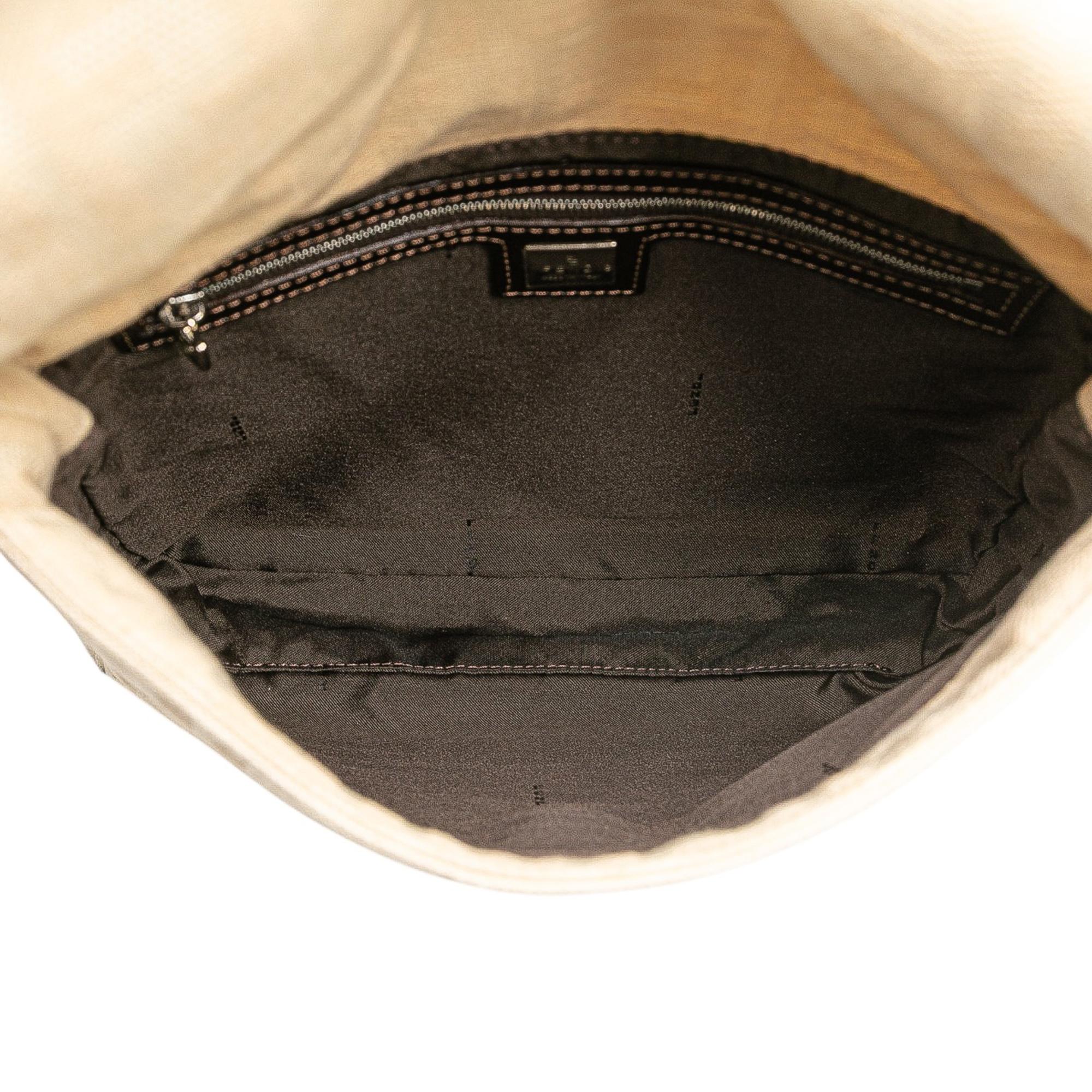 Fendi Zucca Canvas Shoulder Bag