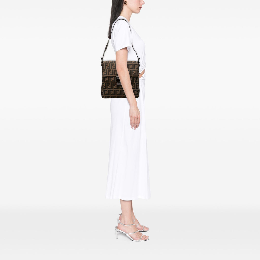 Fendi Zucca Canvas Shoulder Bag