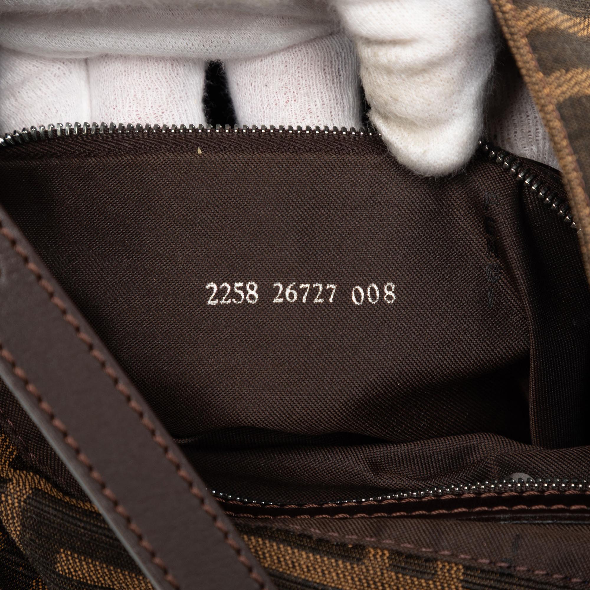 Fendi Zucca Canvas Shoulder Bag