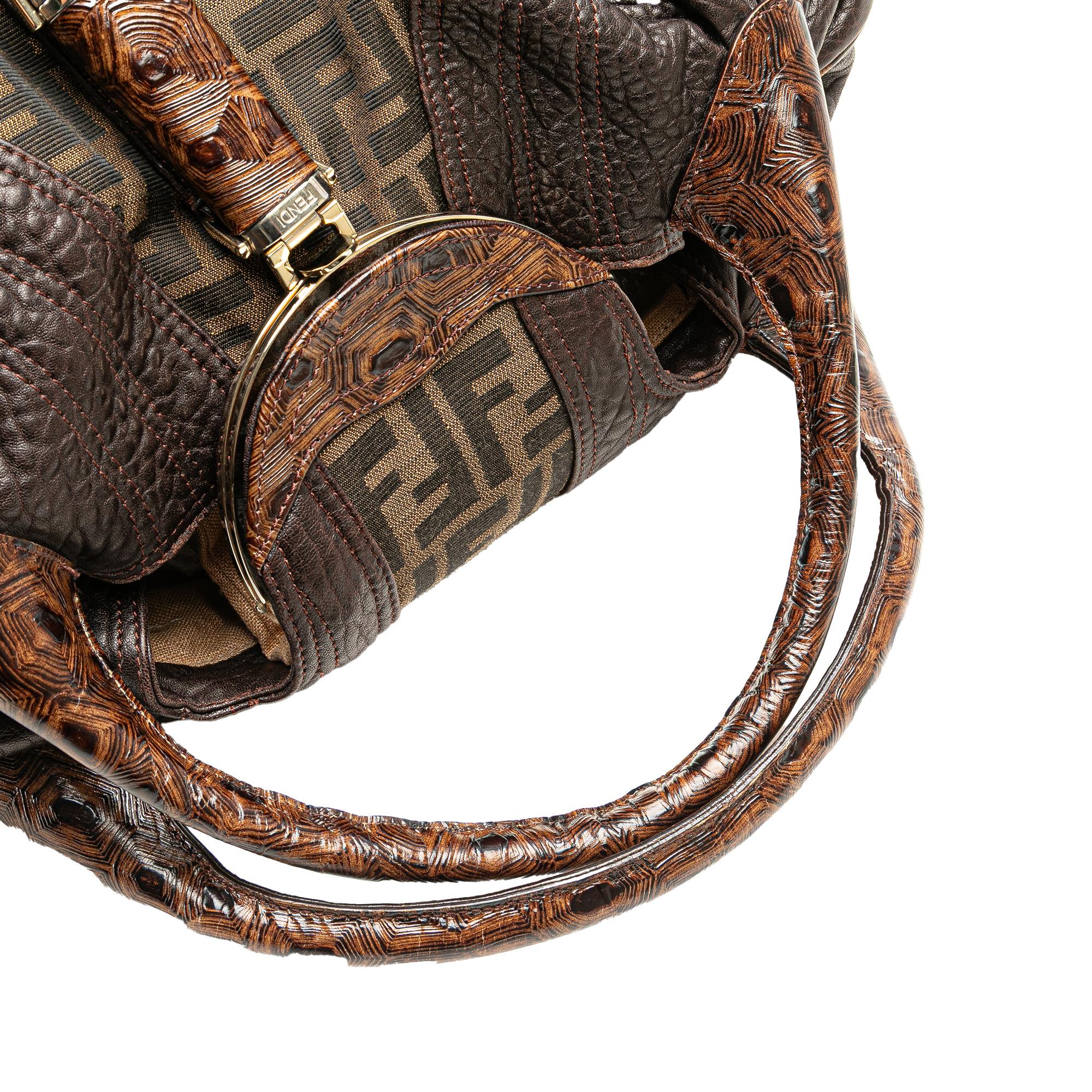 Fendi Zucca Canvas Spy Handbag