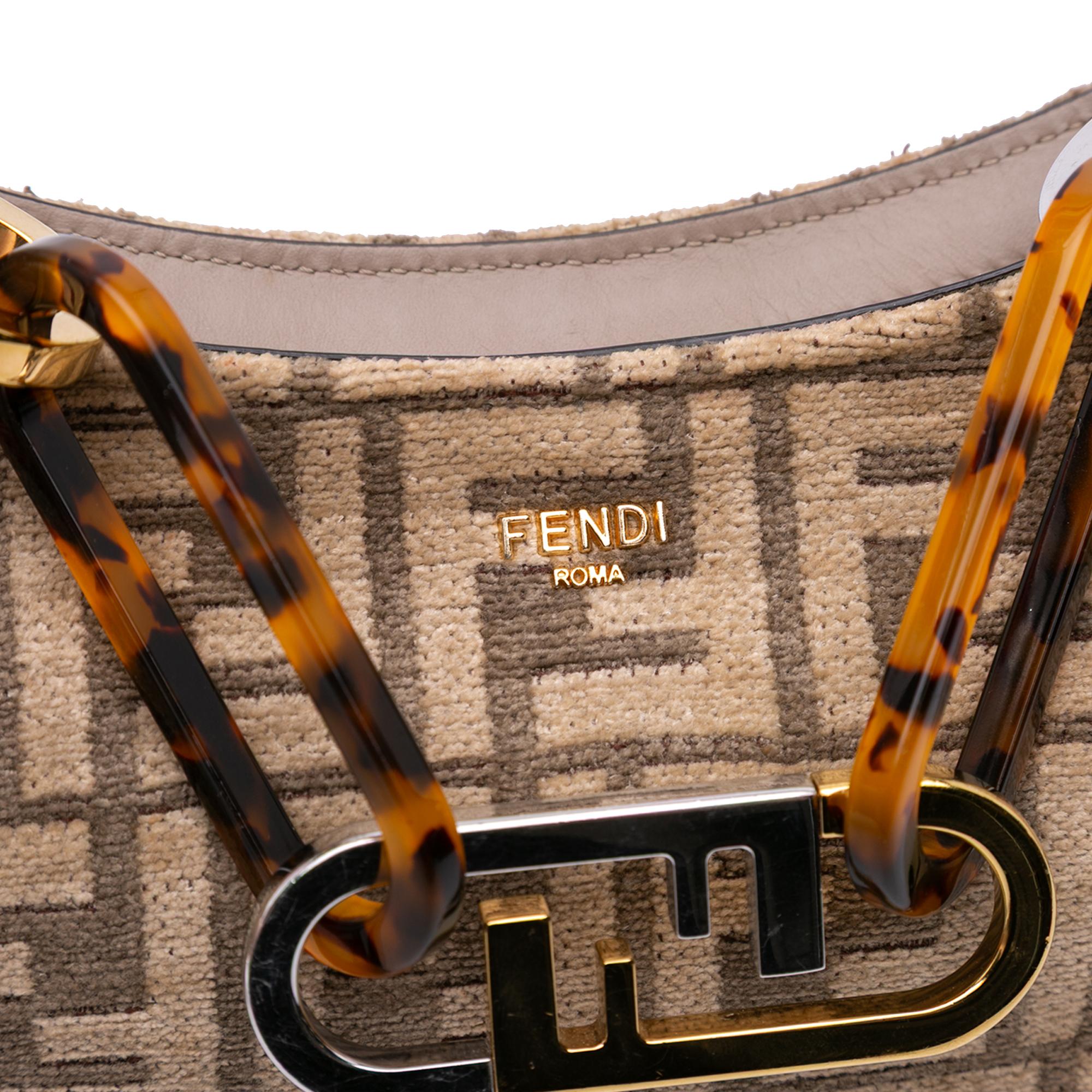 Fendi Zucca Chenille OLock Swing Satchel