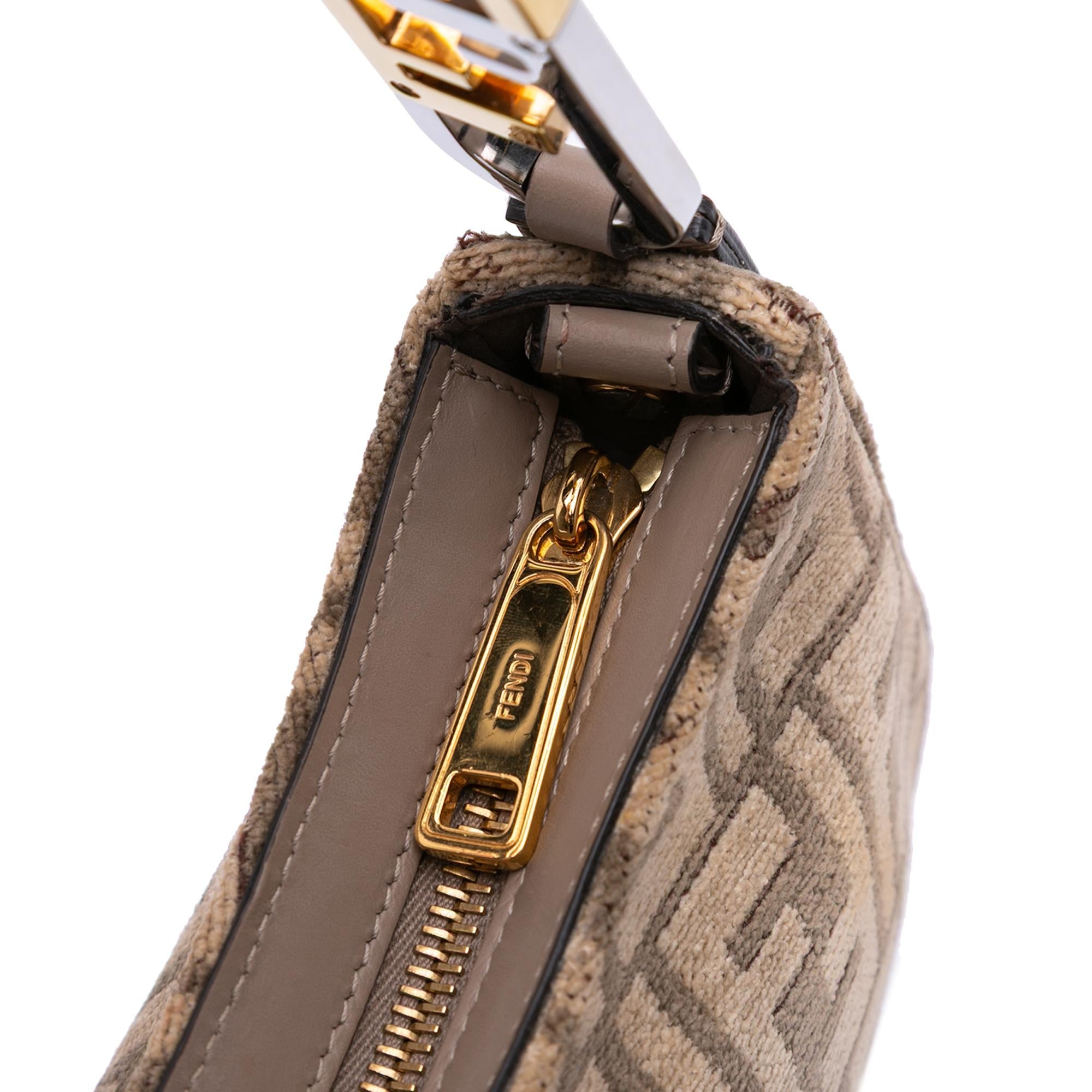 Fendi Zucca Chenille OLock Swing Satchel