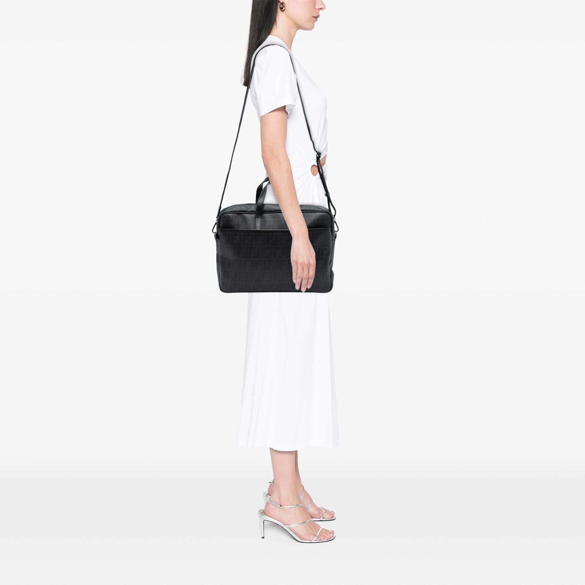 Fendi Zucca Coated Canvas Business Bag