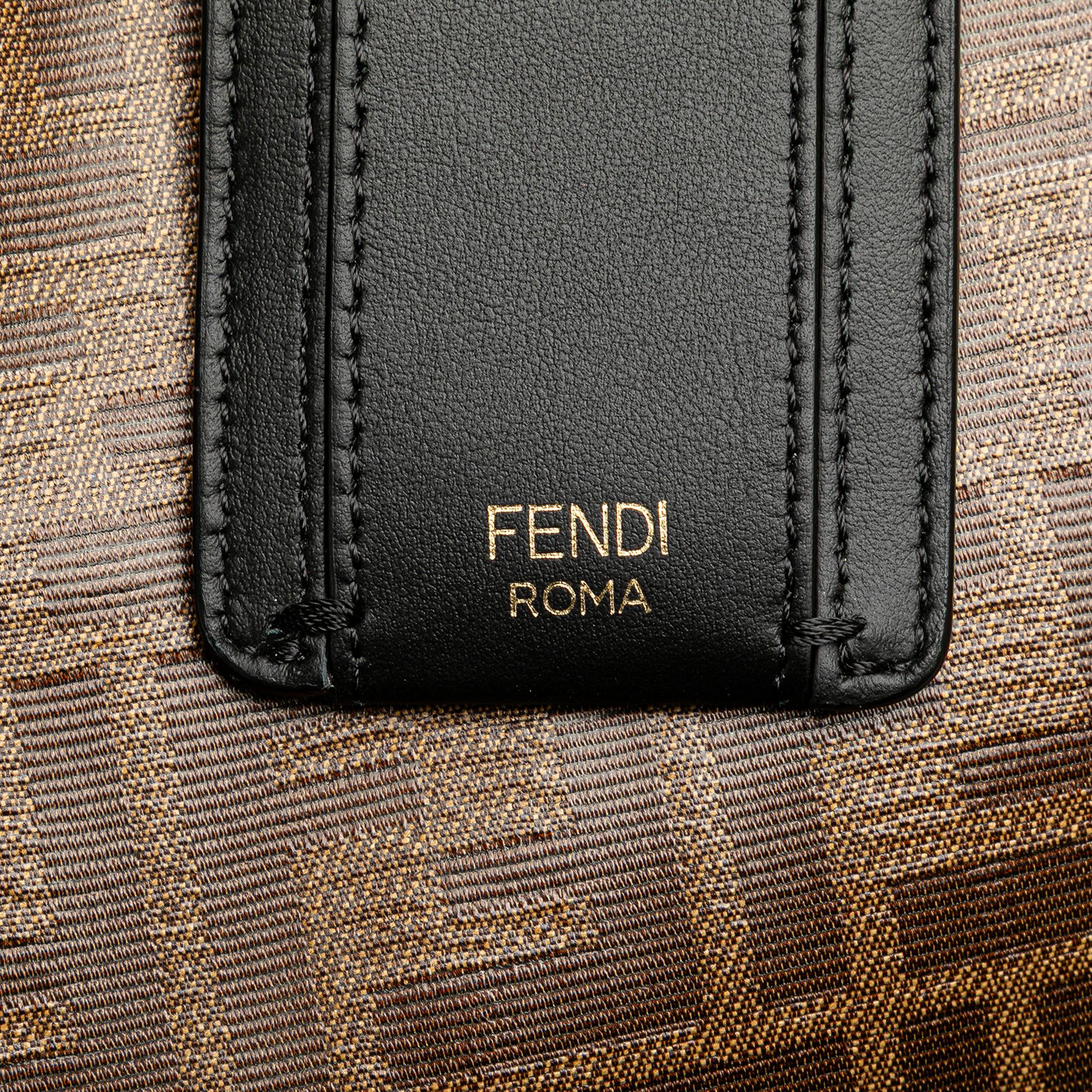 Fendi Zucca Coated Canvas Peekaboo Defender Handbag