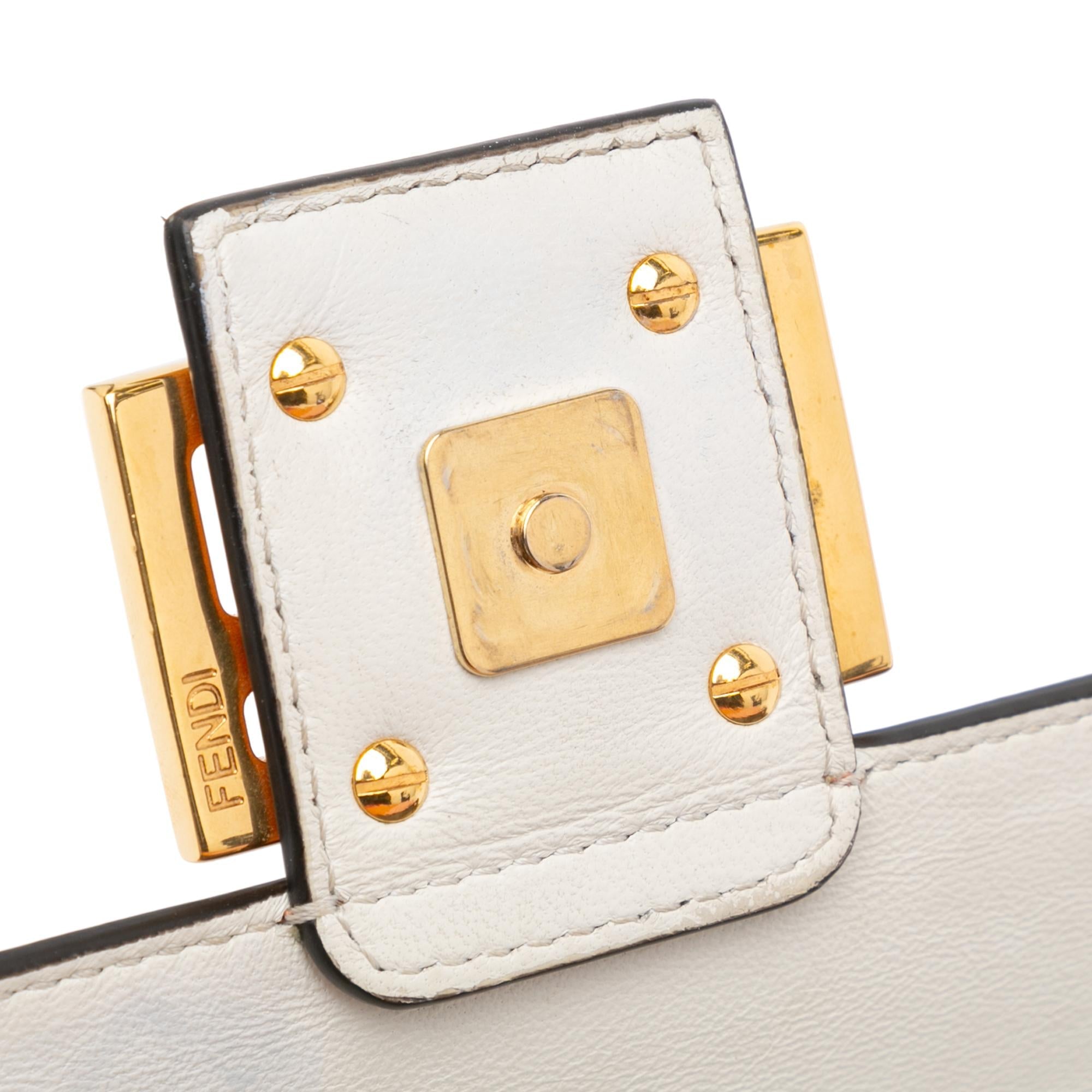 Fendi Zucca Embossed Chain Midi Baguette