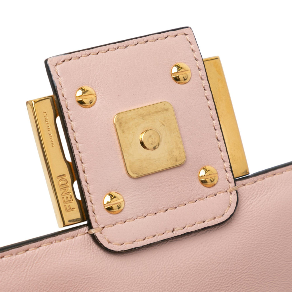 Fendi Zucca Embossed Leather Baguette Satchel