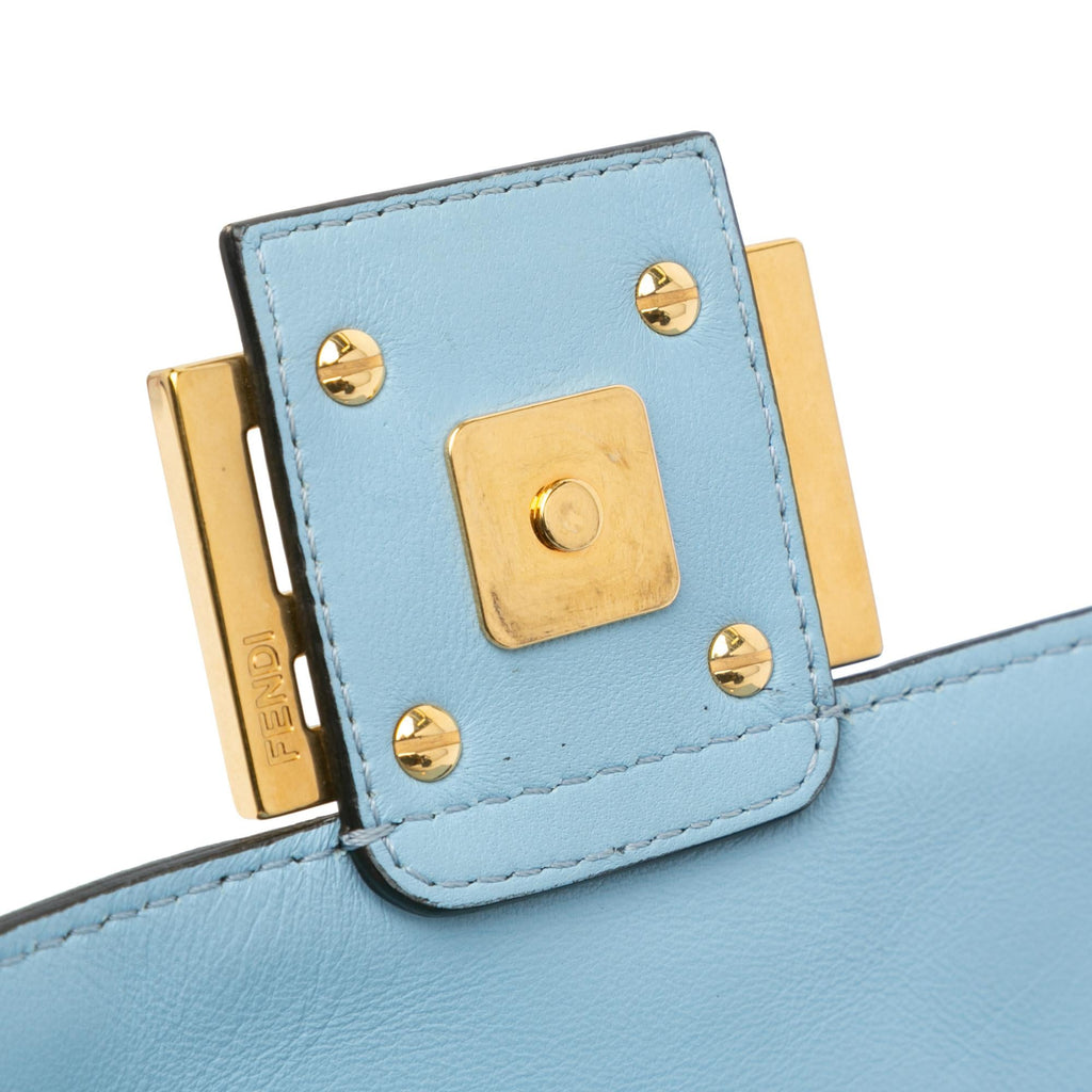 Fendi Zucca Embossed Leather Baguette Satchel