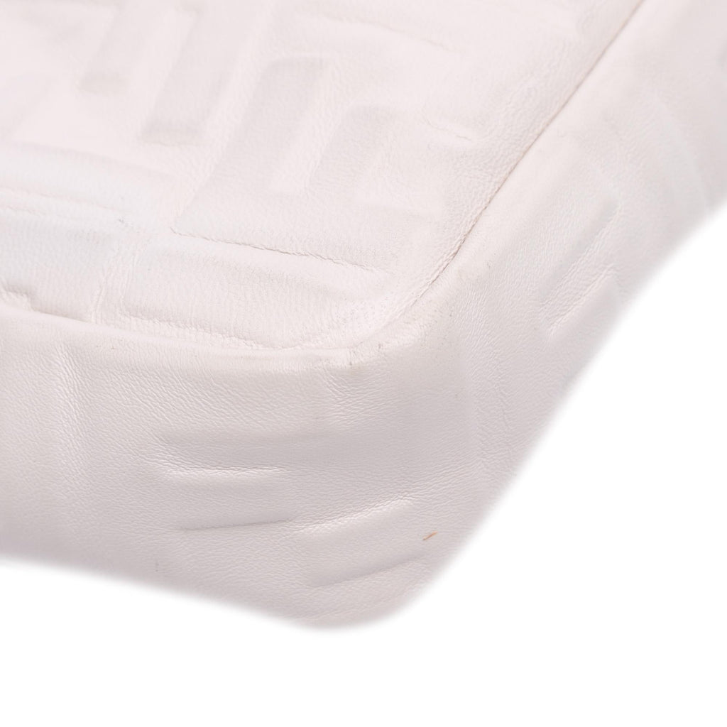 Fendi Zucca Embossed Leather Baguette Satchel