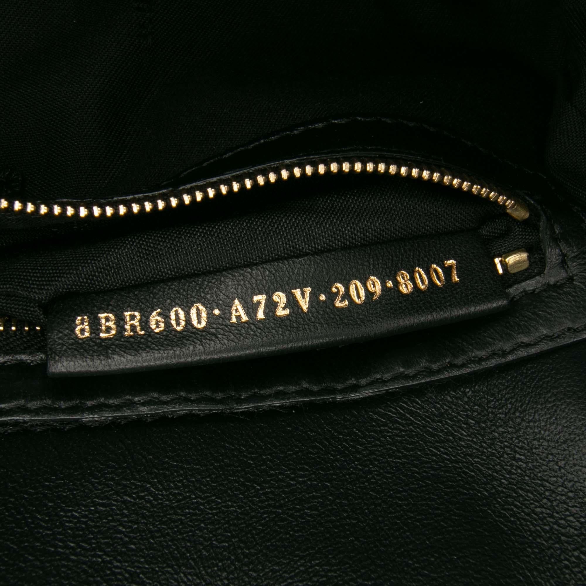 Fendi Zucca Embossed Leather Baguette Satchel