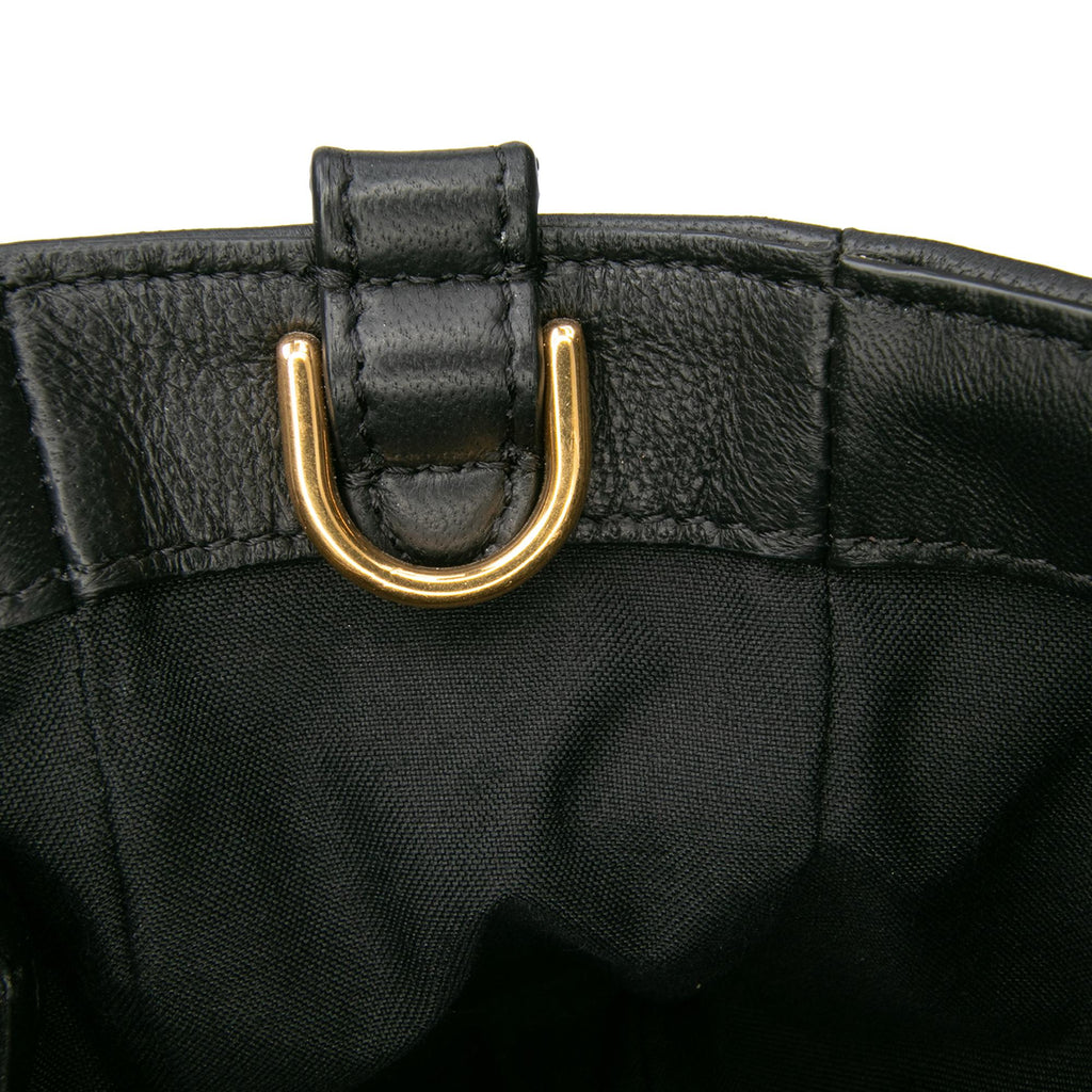 Fendi Zucca Embossed Leather Baguette Satchel