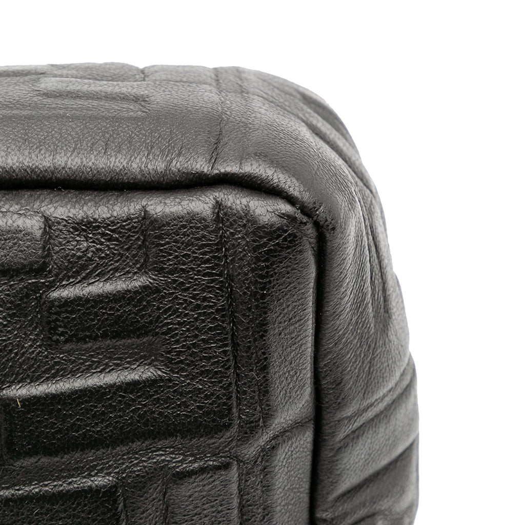 Fendi Zucca Embossed Leather Baguette Satchel
