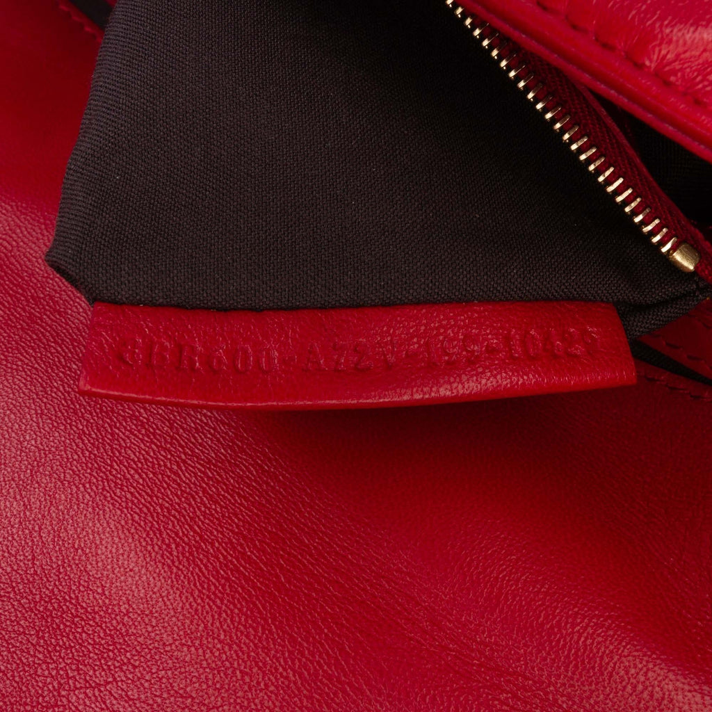 Fendi Zucca Embossed Leather Baguette Satchel