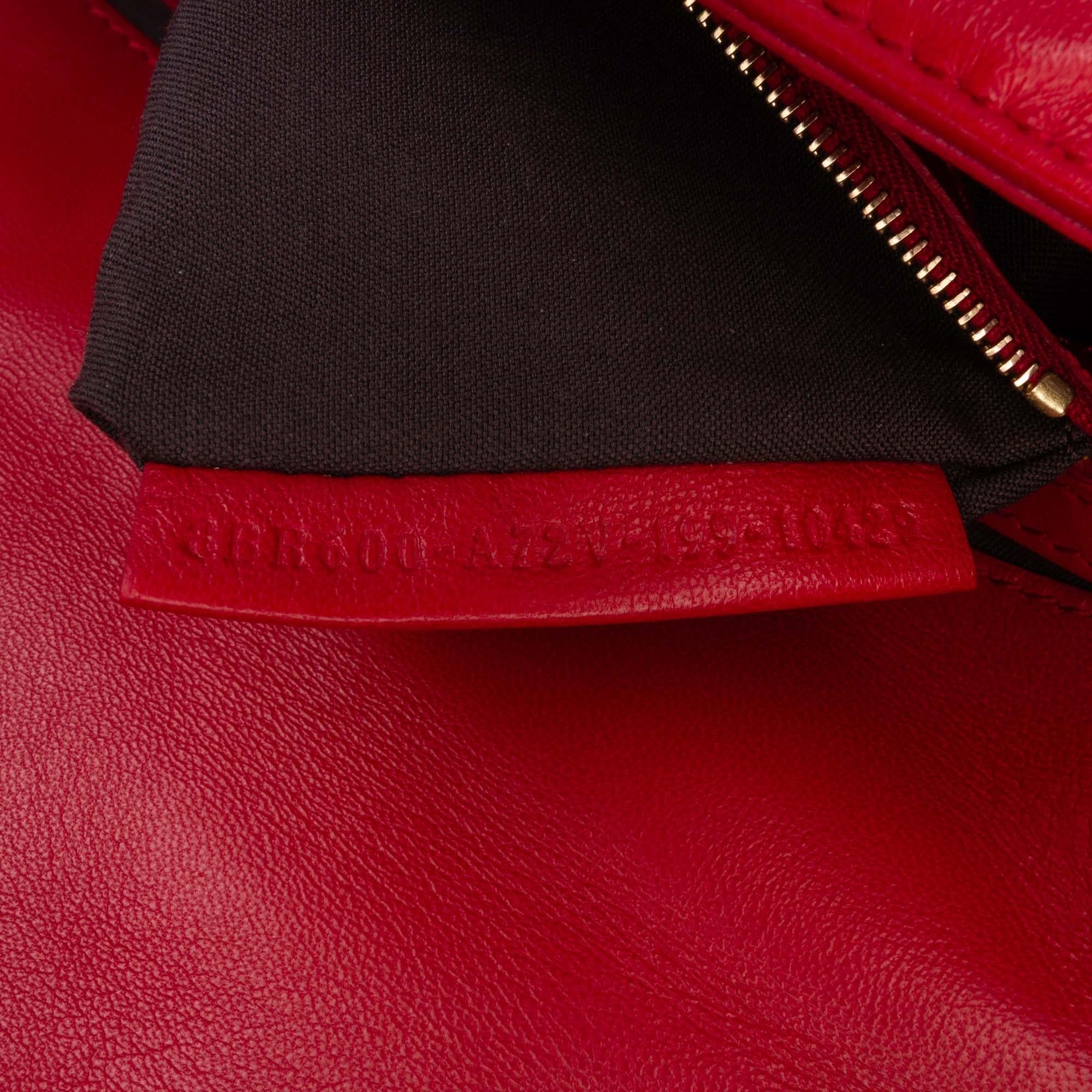 Fendi Zucca Embossed Leather Baguette Satchel