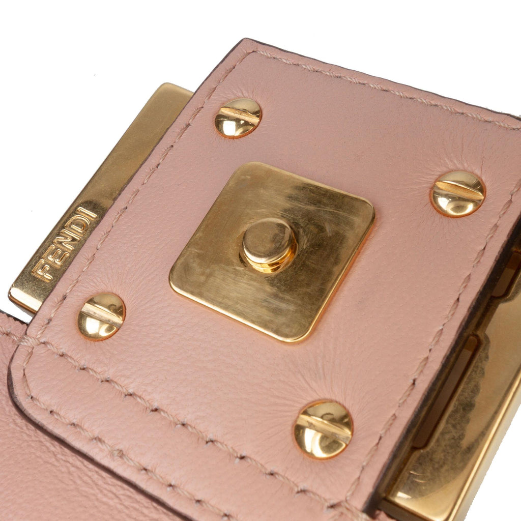 Fendi Zucca Embossed Leather Baguette Satchel
