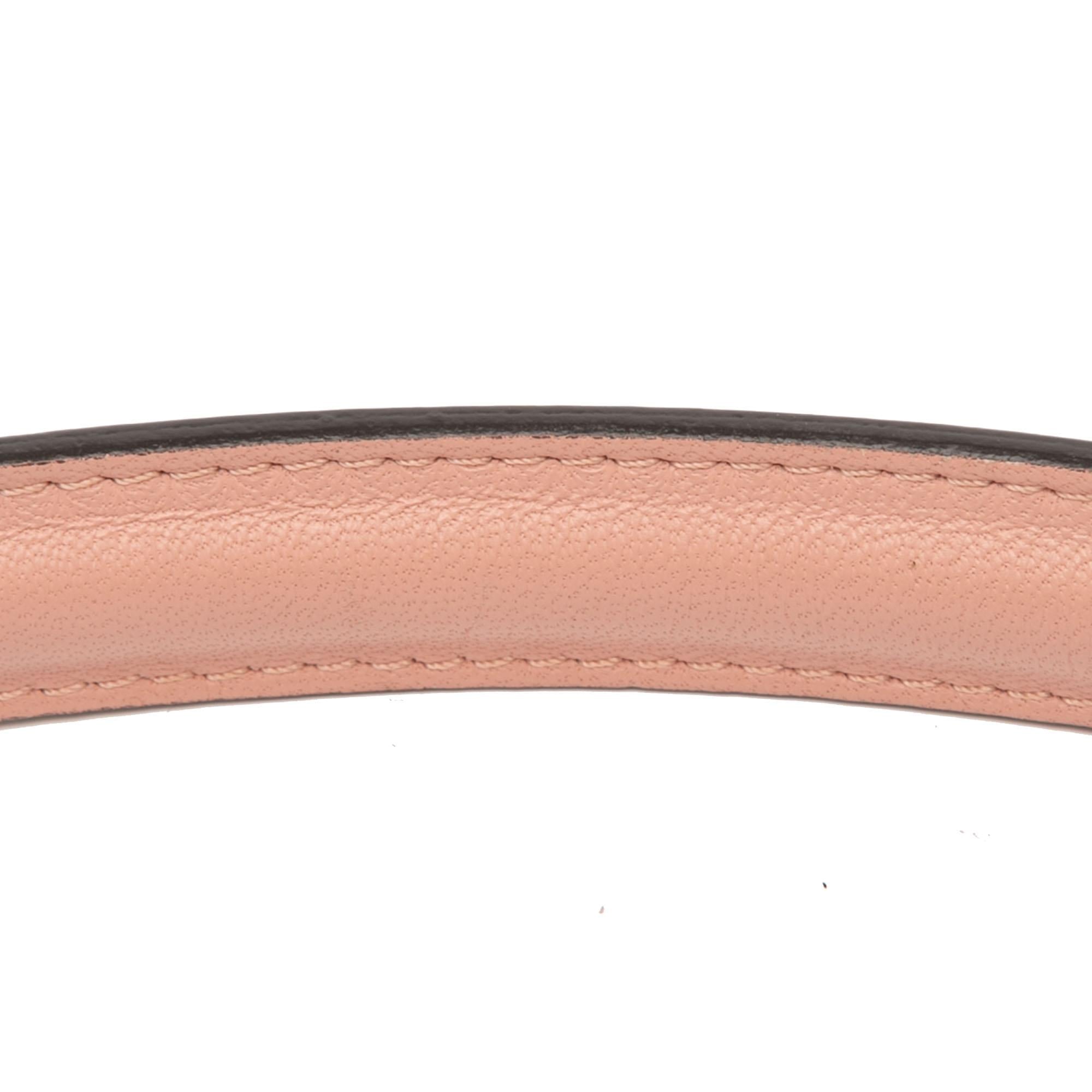 Fendi Zucca Embossed Leather Baguette Satchel