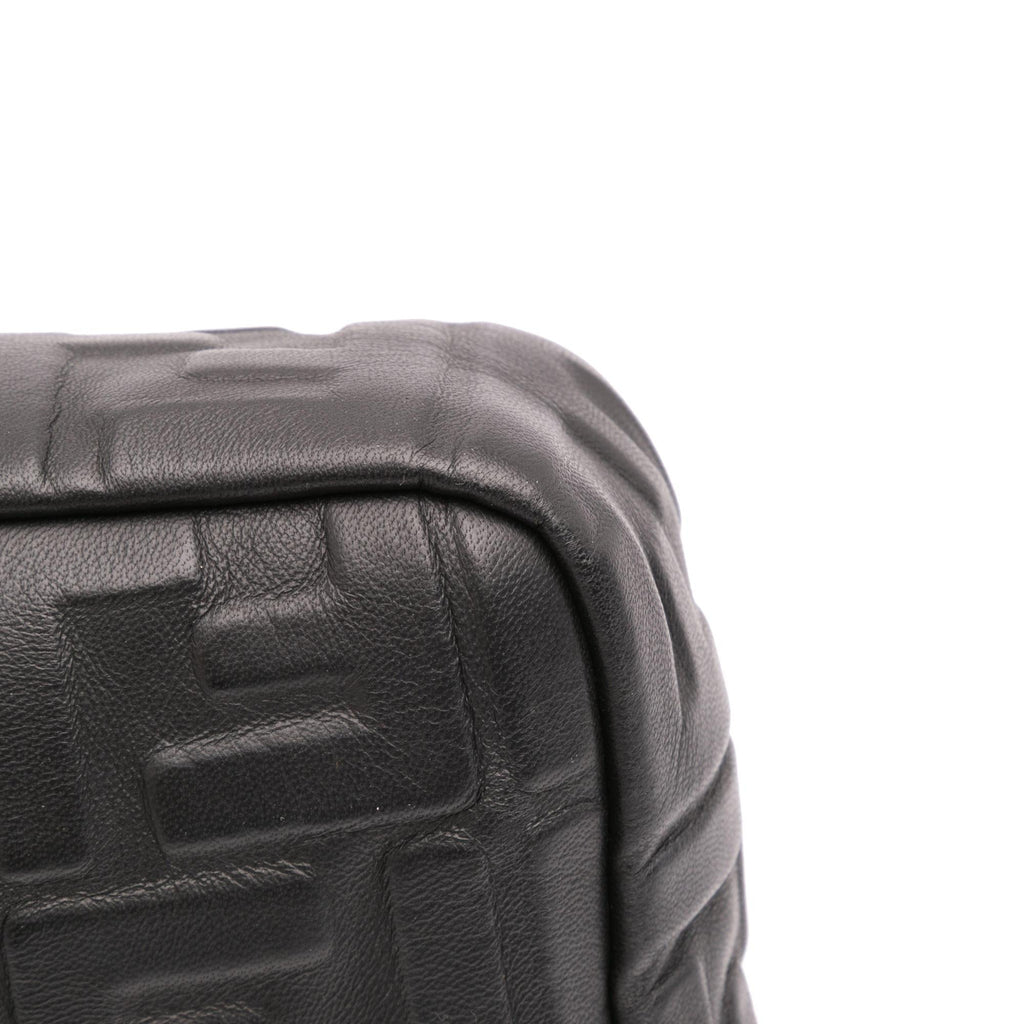 Fendi Zucca Embossed Leather Baguette Satchel