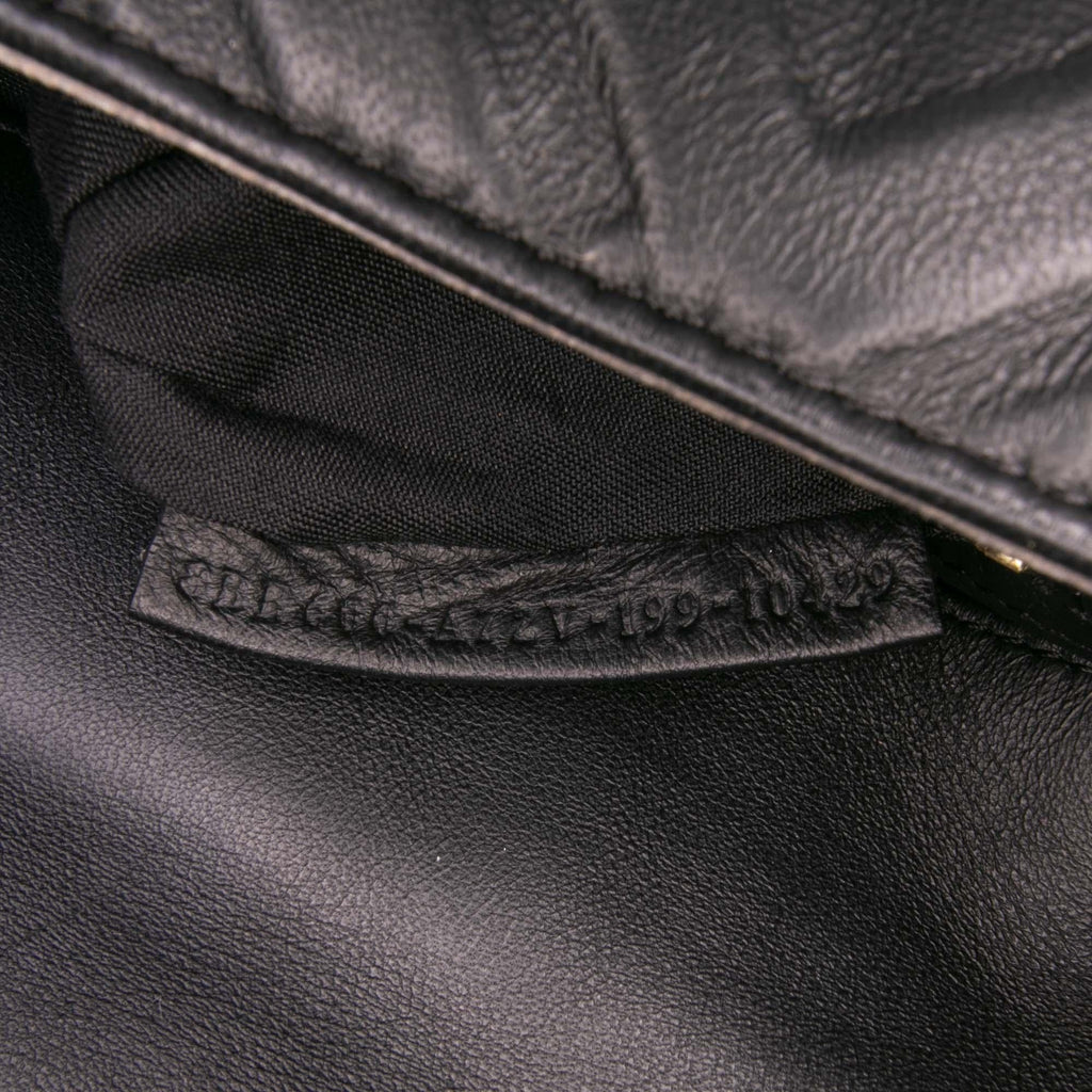 Fendi Zucca Embossed Leather Baguette Satchel