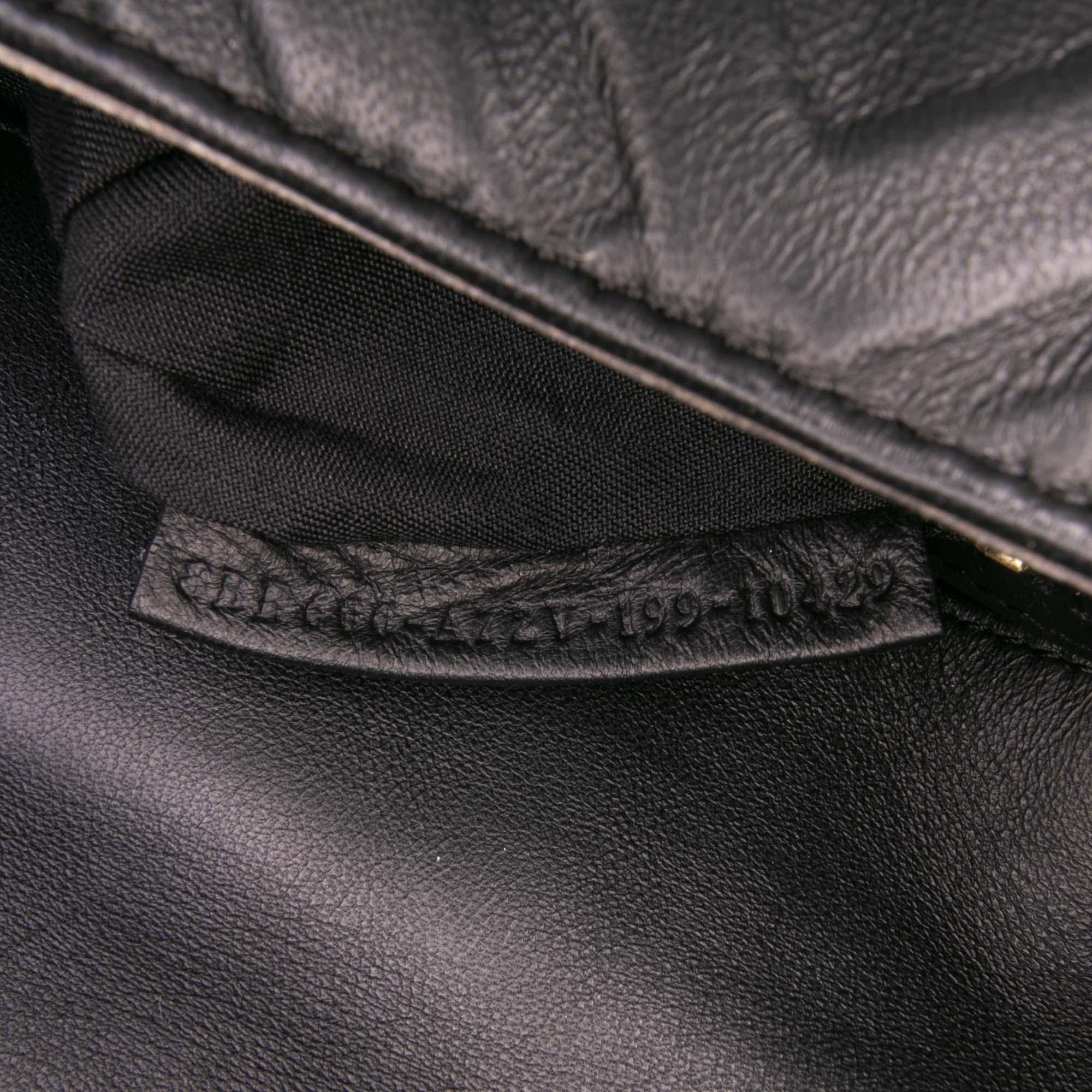 Fendi Zucca Embossed Leather Baguette Satchel