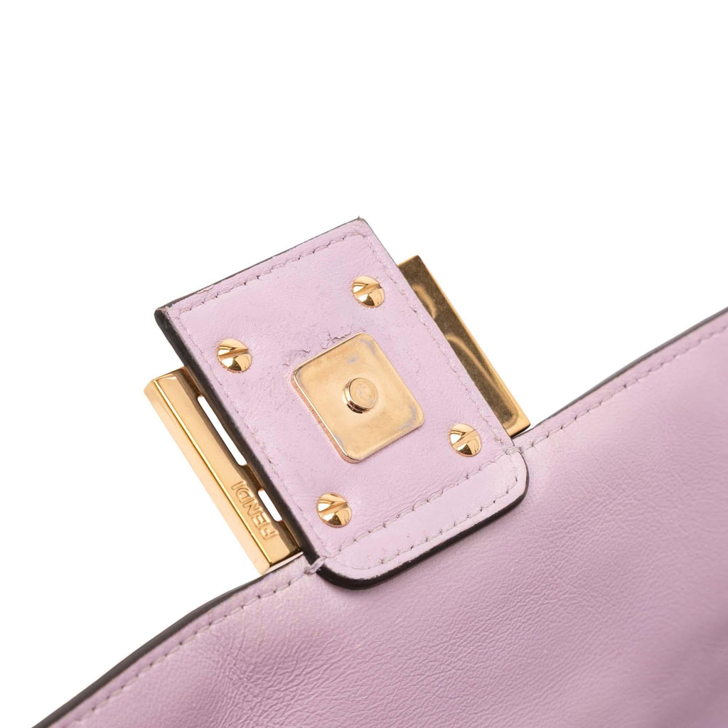 Fendi Zucca Embossed Leather Baguette Satchel