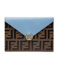 Fendi Zucca Embossed Leather Envelope Clutch