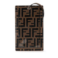 Fendi Zucca Embossed Leather Phone Holder Satchel