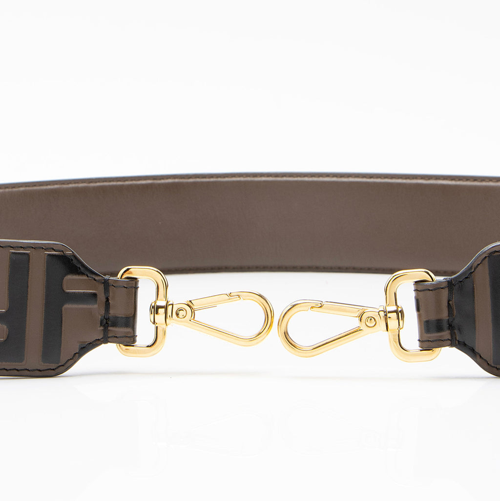Fendi Zucca Embossed Leather Shoulder Strap