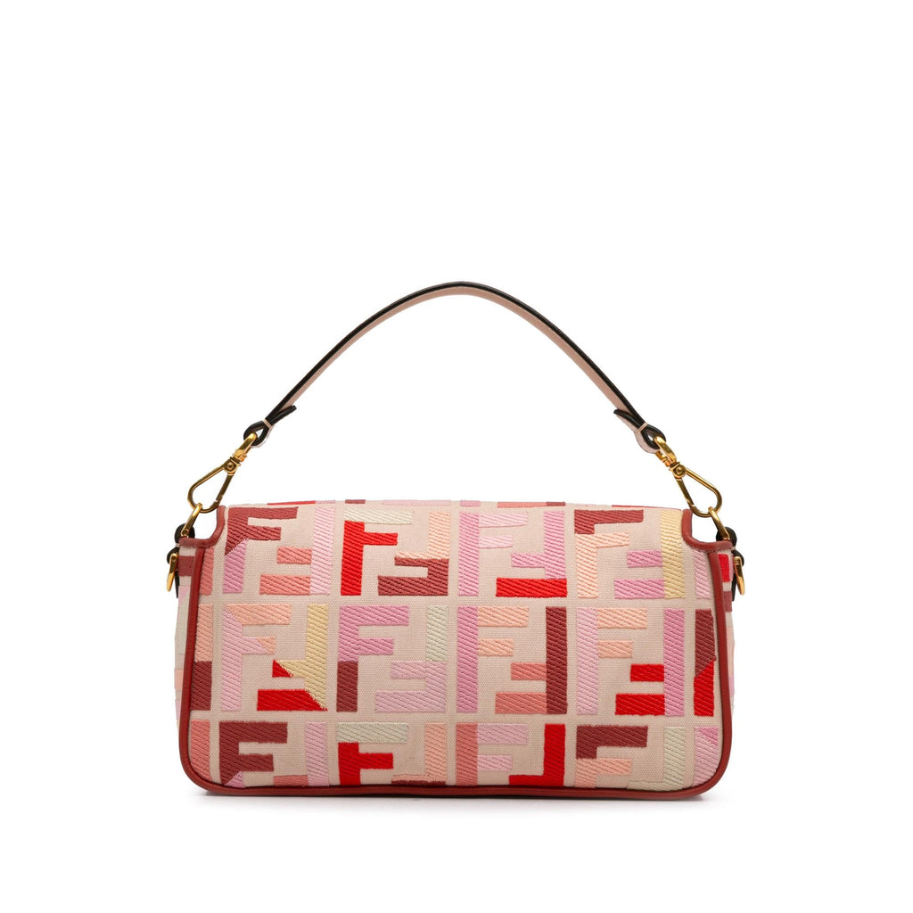 Fendi Zucca Embroidered Baguette Satchel (SHG-WloGCz)