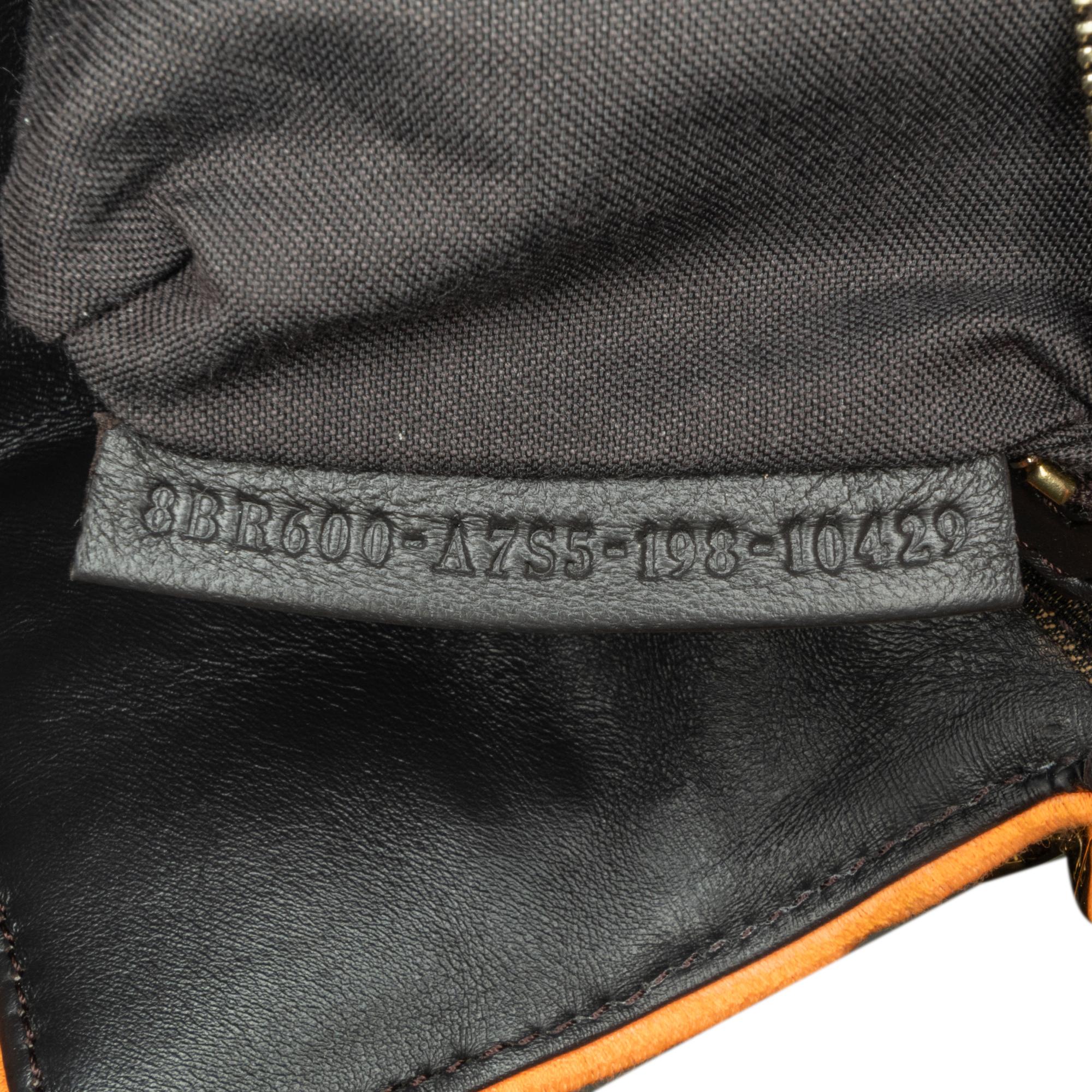 Fendi Zucca Embroidered Canvas Baguette Satchel