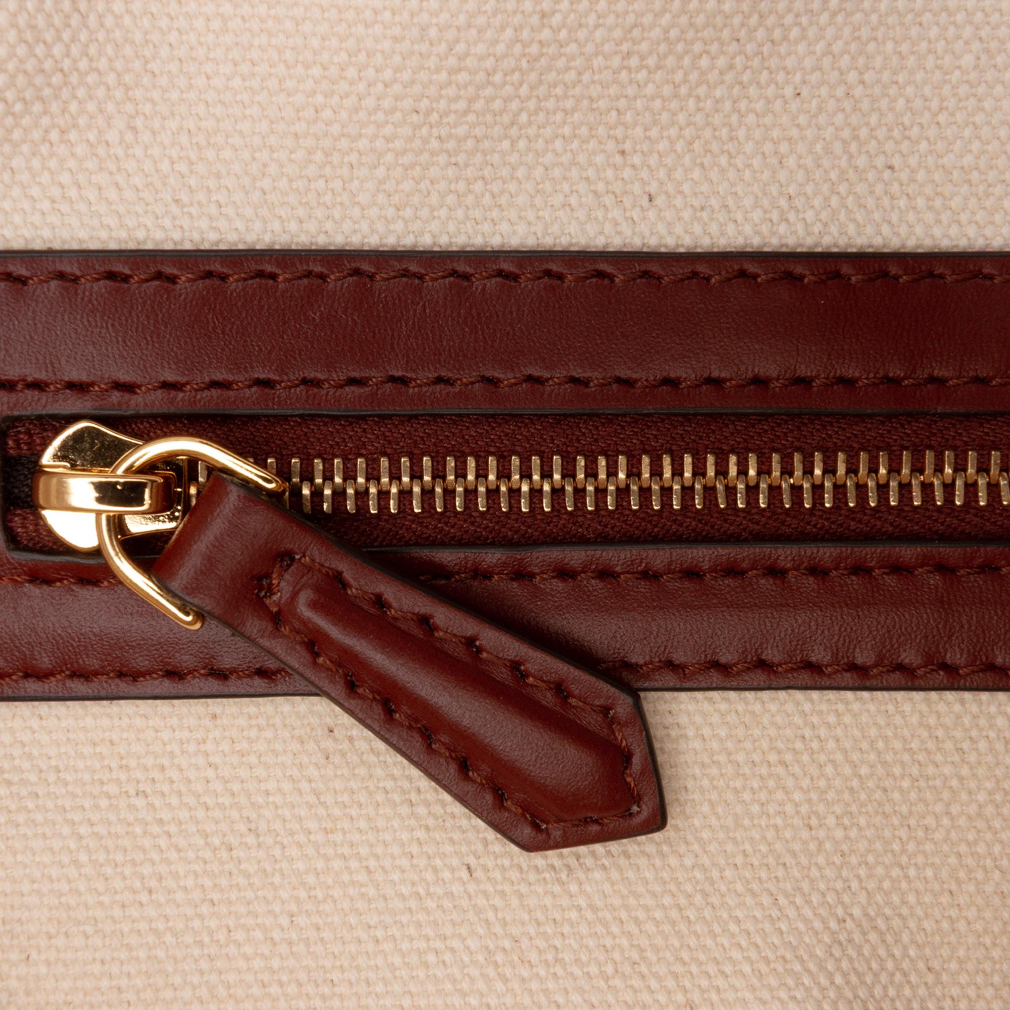 Fendi Zucca Embroidered Canvas Baguette Satchel