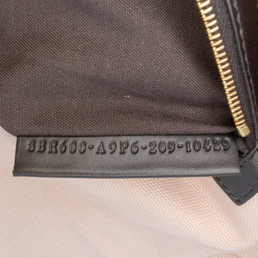 Fendi Zucca Embroidered Canvas Baguette Satchel