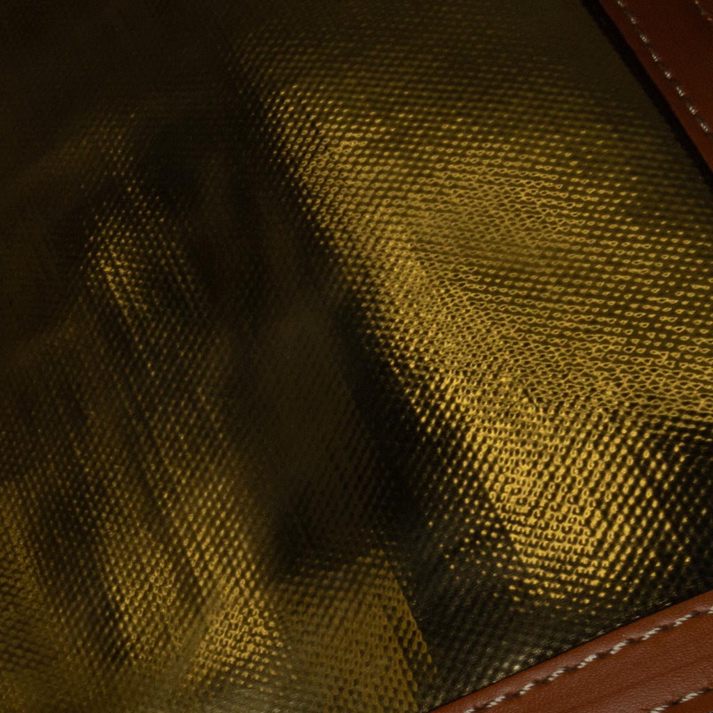Fendi Zucca Embroidered Denim Baguette Satchel